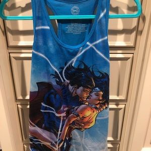 Hot Topic DC Superman & Wonder Woman Tank Top